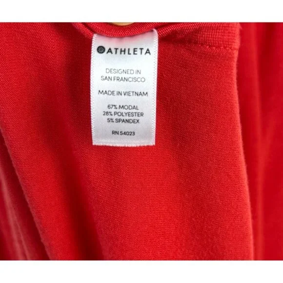 Athleta Women's Cloudlight Stratus Slub Modal Soft Top V-Neck Size M - Picture 4 of 4